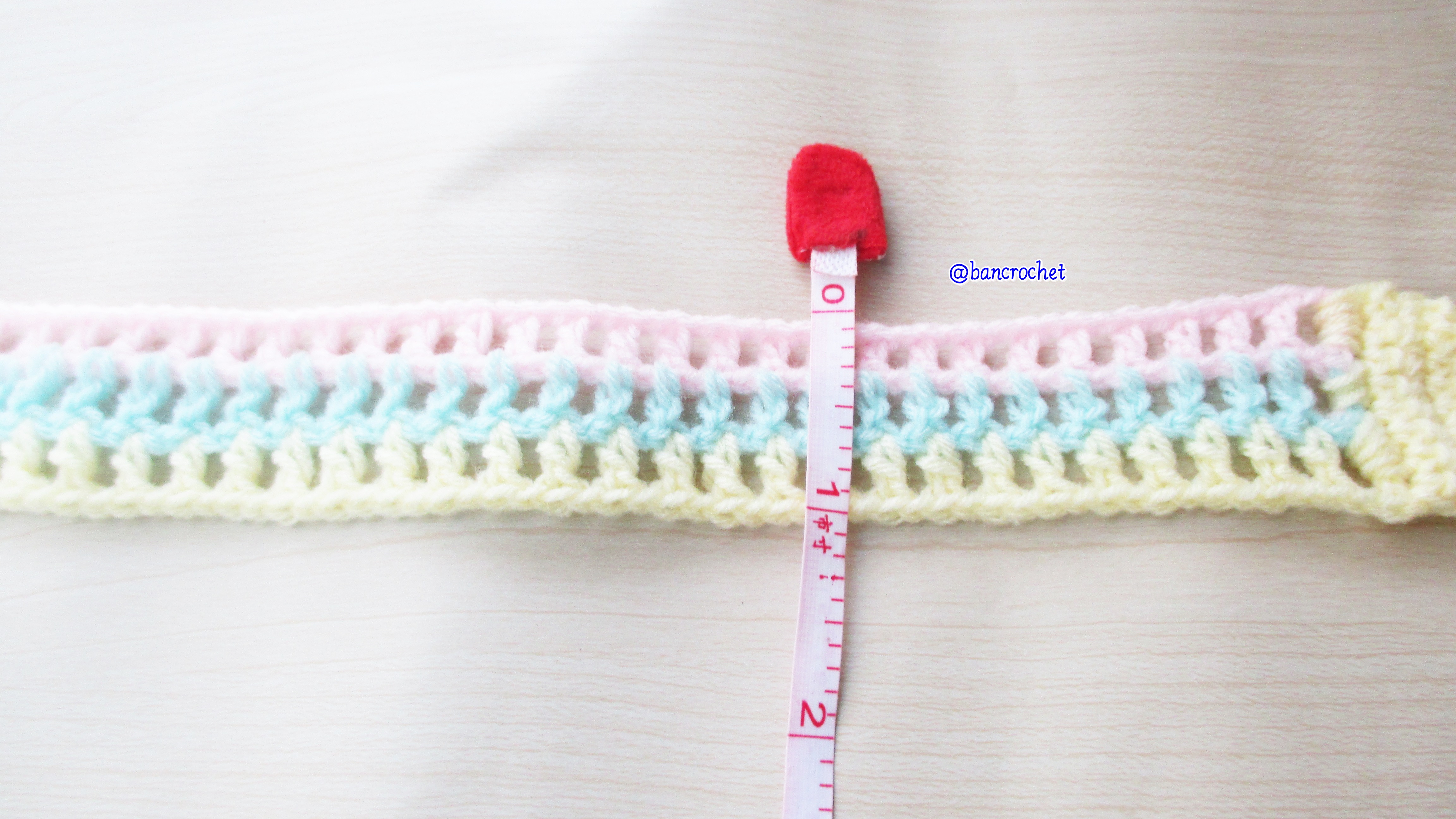 Bancrochet ที่คาดผมถักโครเชต์ สลับสีสดใส Crochet Headband หลากสี 1-1.5*13 inch
