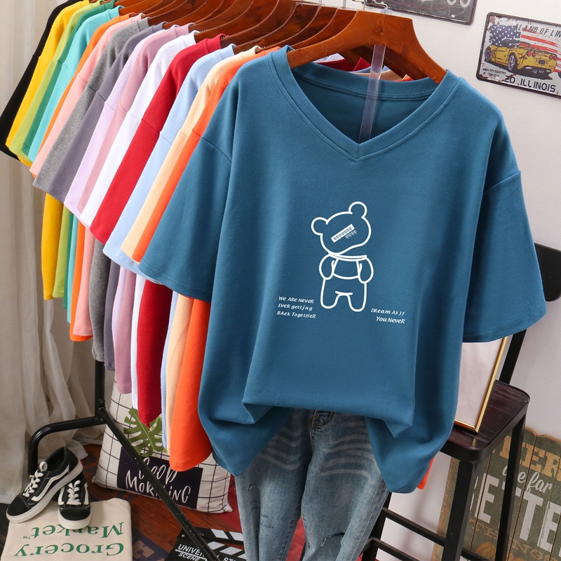 เสื้อยืดคอตตอน สกรีนลายน่ารัก มีหลากหลายสี ส่งฟรีทั่วไทย BY JIMIAO