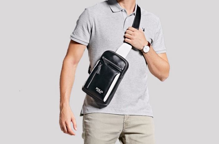 กระเป๋าคาดอก ผู้ชาย กระเป๋าหนัง polo คาดด้านหน้า กระเป๋าคาดอกหนัง แนวสปอร์ต กันน้ำได้ แบบสวย ดีไซน์เท่ 409353