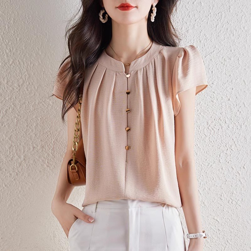 เสื้อเชิ้ตผู้หญิงใส่ทํางาน 390 บาทต่อชิ้น ฟรีค่าจัดส่ง