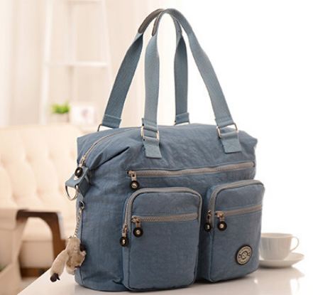 กระเป๋าถือ กระเป๋าสะพาย ผู้หญิง กระเป๋าเดินทาง ใส่เสื้อผ้า กระเป๋าผ้าไนลอนกันน้ำ ทรงสี่เหลี่ยม ใบใหญ่ มีช่องซิปหลายช่อง กระเป๋าวัยรุ่น ท่องเที่ยว เก๋ ๆ 953685