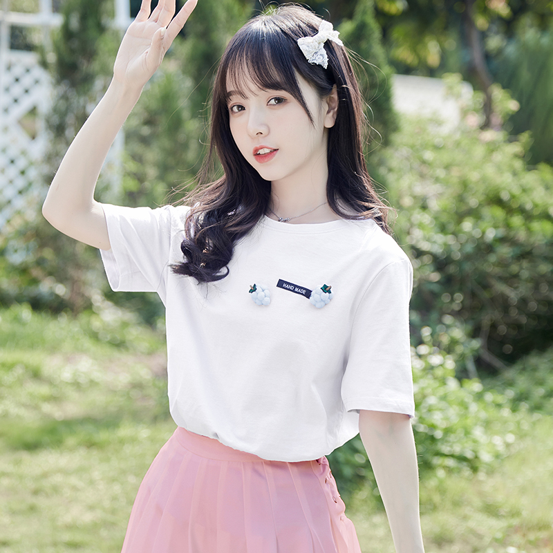 เสื้อผ้าวัยรุ่นเกาหลี เสื้อยืดวัยรุ่นผู้หญิง มีขนาด S M L XL