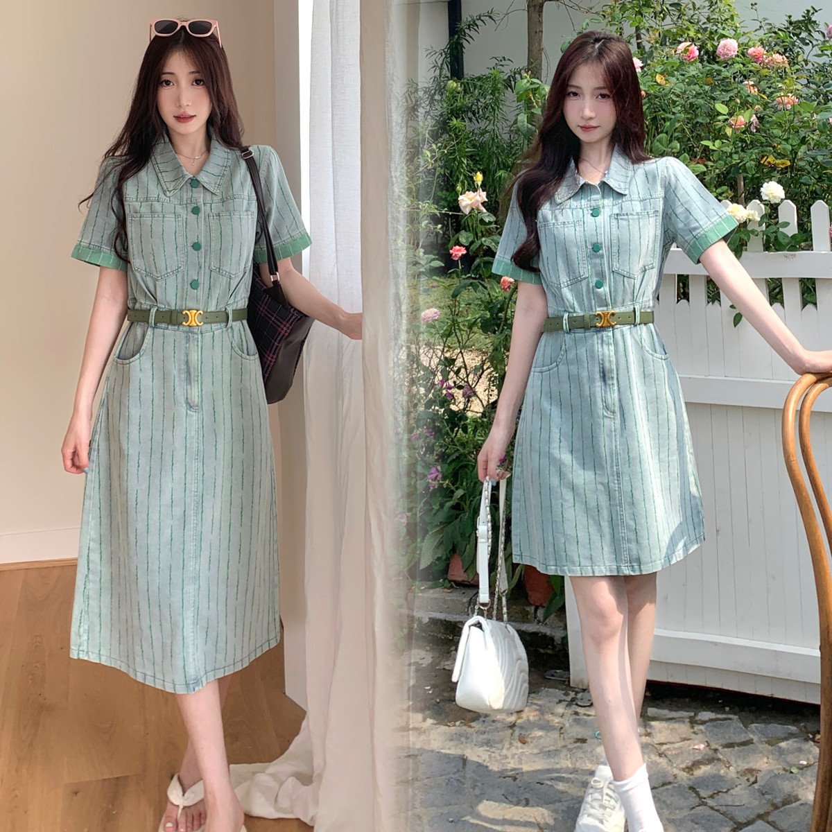 เดรสแขนสั้น มีไซส์ L-4XLอก 38-47 นิ้ว ใส่ได้ทั้งสาวหุ่นดีน่ารักจนถึงสาวอวบพลัสไซส์ จัดส่งฟรี! ทักแชทสั่งซื้อ