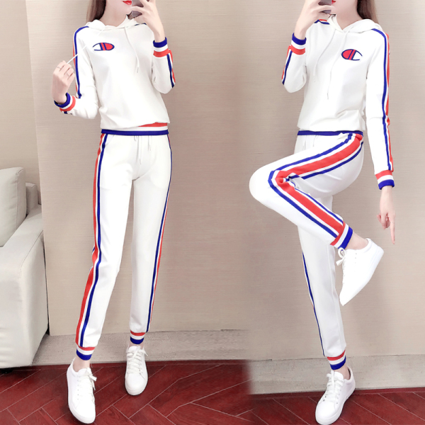 ชุดวอร์ม สูทเกาหลี Jumpsuit ชุดจั้มสูท ชุดเซท 2 ชิ้น ชุดกีฬาผู้หญิง ชุดออกกำลังกาย เสื้อกันหนาว ชุดวอร์มคู่