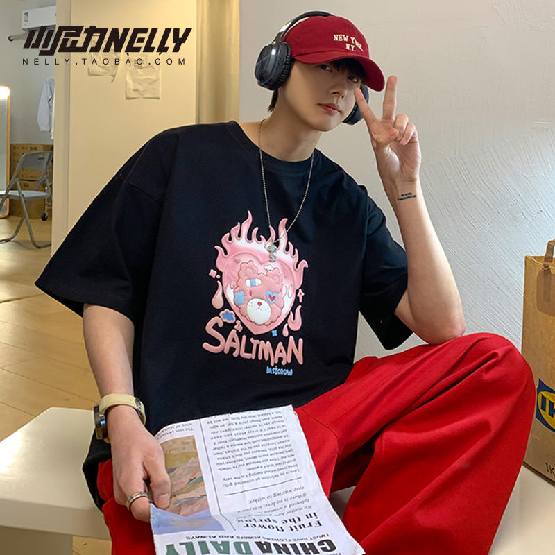 เสื้อยืดคอกลม ผู้ชาย เสื้อยืดผู้ชายเกาหลี เสื้อยืดเกาหลี แบรนด์ NELLY