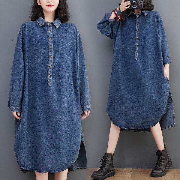 เสื้อทีเชิ้ตคนอ้วนผู้หญิงสไตล์คอตตอนลินินมีไซต์อก 47-48 นิ้ว