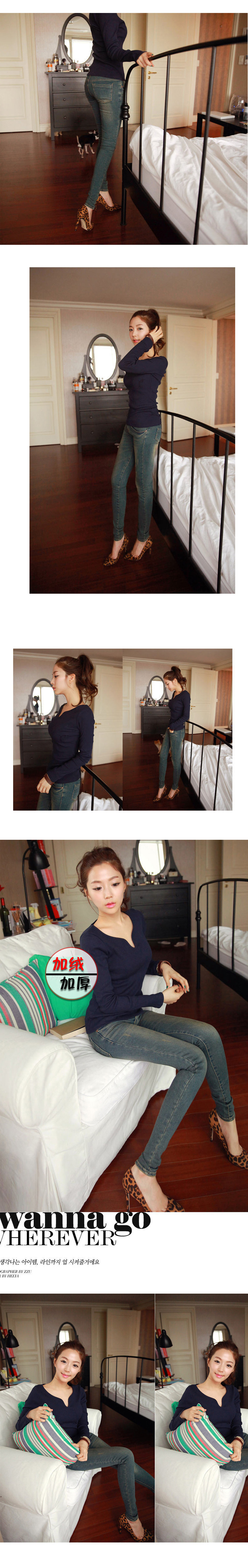 ลองจอน บุขนด้านในนุ่ม เข้ารูปยืดได้เยอะ ใส่ด้านในเพิ่มความอบอุ่น พร้อมส่ง