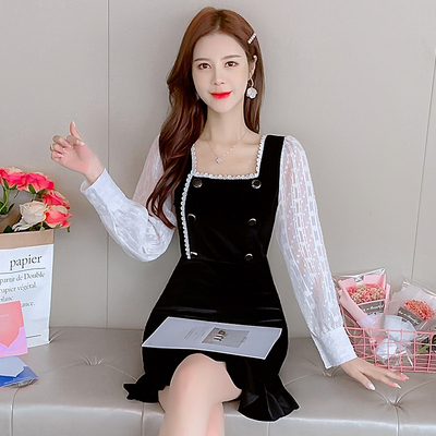 ชุดเดรสสั้น ชุดเดรสสั้นลายดอก ชุดเดรสสั้นวัยรุ่น By Meiyi women's clothing