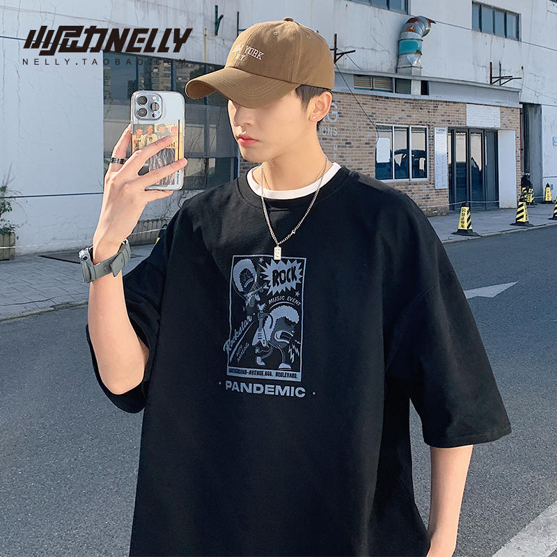 เสื้อยืดคอกลม ผู้ชาย เสื้อยืดผู้ชายเกาหลี เสื้อยืดเกาหลี แบรนด์ NELLY