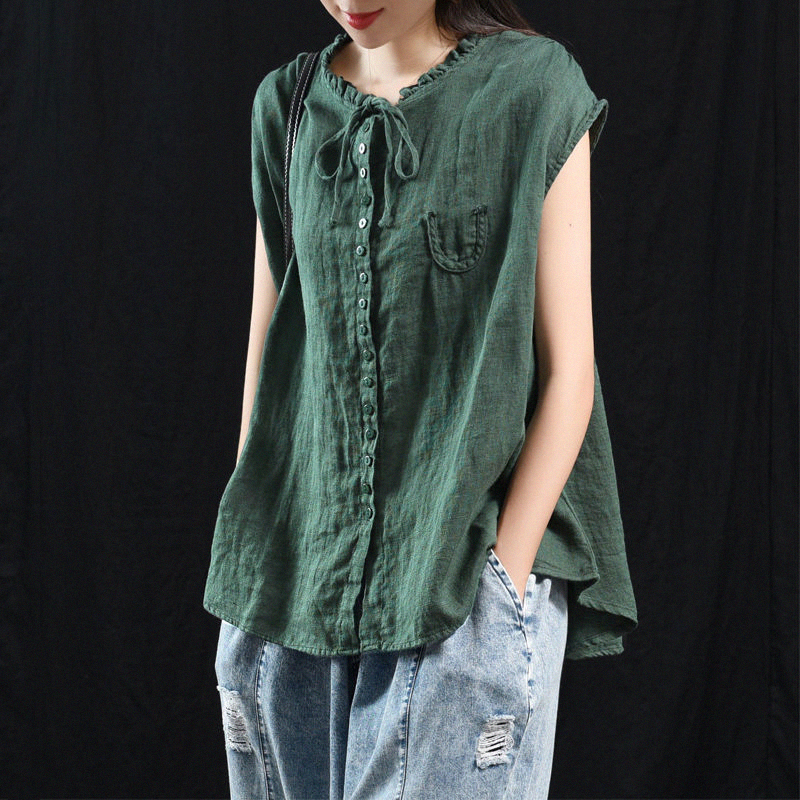 เสื้อลินิน เสื้อผ้าฝ้ายลินิน เสื้อเชิ้ตผ้าลินิน BY Zimo