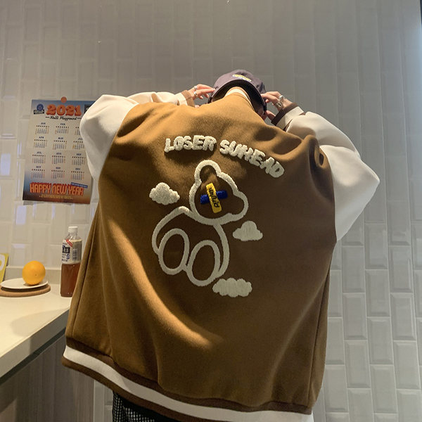 เสื้อแจ็คเก็ตเบสบอล เสื้อคลุม เสื้อแขนยาวสไตล์เกาหลี