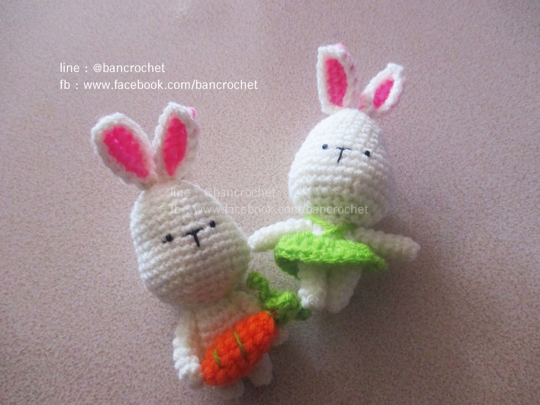 พวงกุญแจกระต่ายคู่รัก สีเขียว