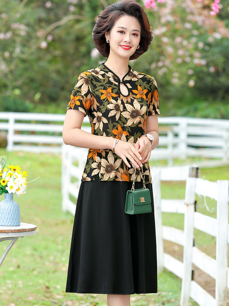 เดรสวัยผู้ใหญ่40-60ปี เดรสคุณแม่ ชุดเดรสทำงานวัยผู้ใหญ่ แบรนด์ MAMA DRESS