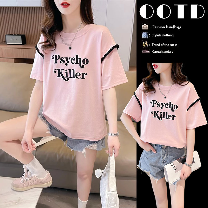 เสื้อยืดคนอ้วนแบบโอเวอร์ไซส์แบบ ulzzang fashion สนใจทักแชท