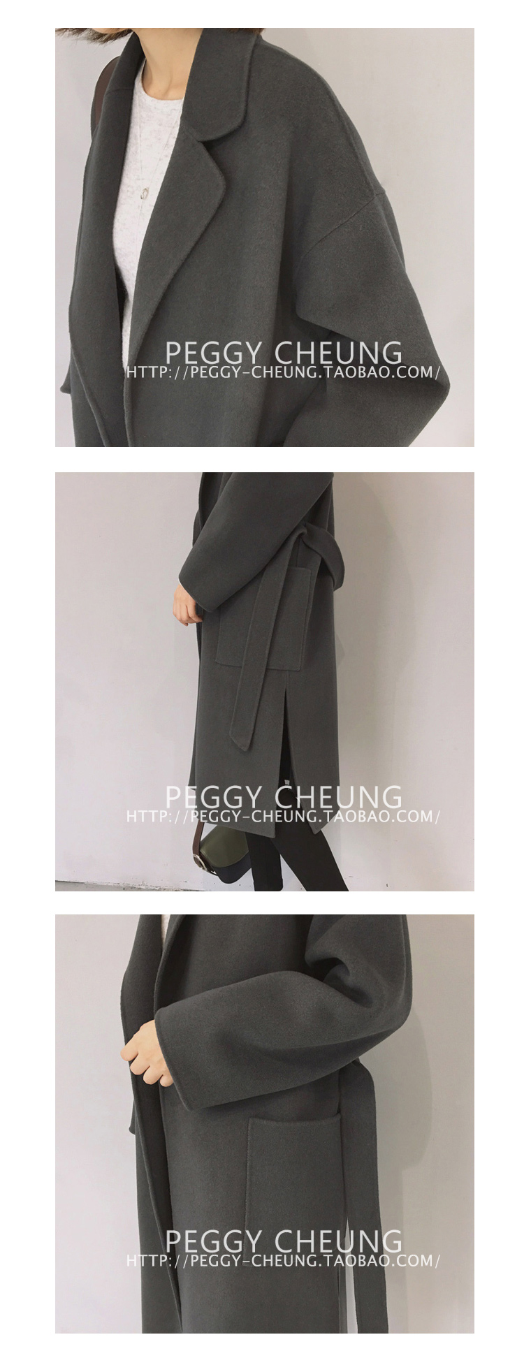 เสื้อโค้ทกันหนาว พร้อมเชือกผูกเอว เรียบเก๋ พร้อมส่งจ้า same pic