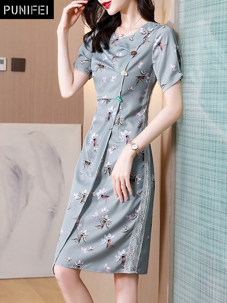 เดรสวัยผู้ใหญ่40-60ปี เดรสคุณแม่ ชุดเดรสทำงานวัยผู้ใหญ่ แบรนด์ MAMA DRESS