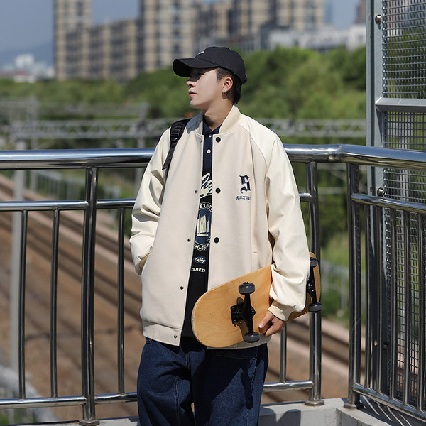 เสื้อแจ็คเก็ตเบสบอล เสื้อคลุม เสื้อแขนยาวสไตล์เกาหลี