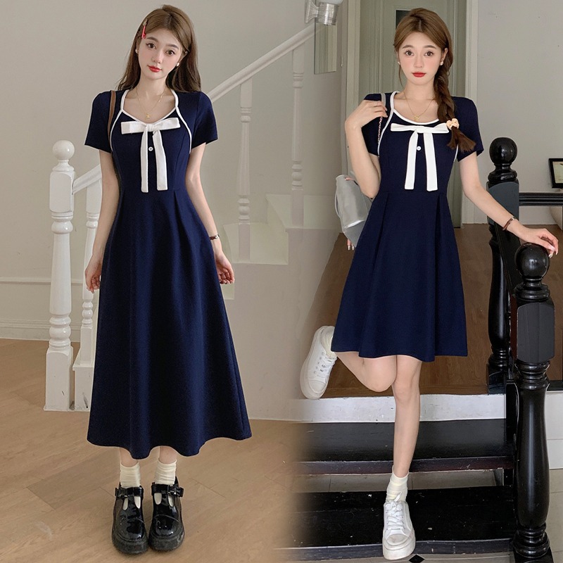 เดรสแขนสั้น มีไซส์ L-4XLอก 38-47 นิ้ว ใส่ได้ทั้งสาวหุ่นดีน่ารักจนถึงสาวอวบพลัสไซส์ จัดส่งฟรี! ทักแชทสั่งซื้อ