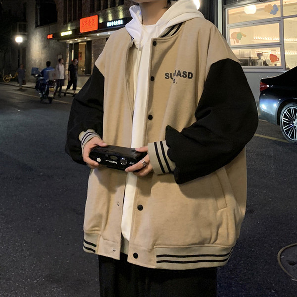 เสื้อแจ็คเก็ตเบสบอล เสื้อคลุม เสื้อแขนยาวสไตล์เกาหลี