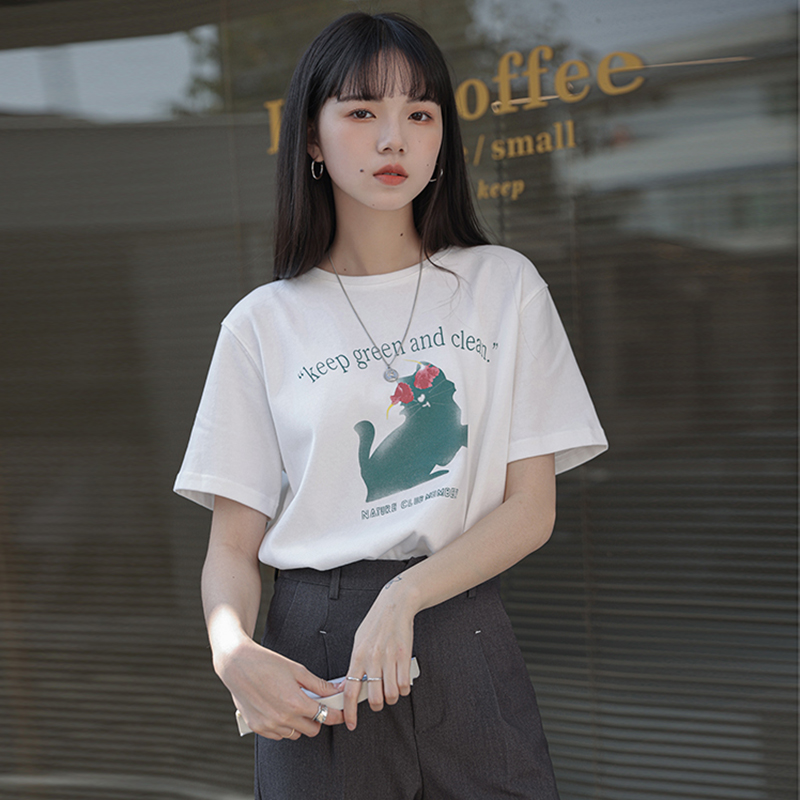 เสื้อผ้าวัยรุ่นเกาหลี เสื้อยืดวัยรุ่นผู้หญิง มีขนาด S M L XL