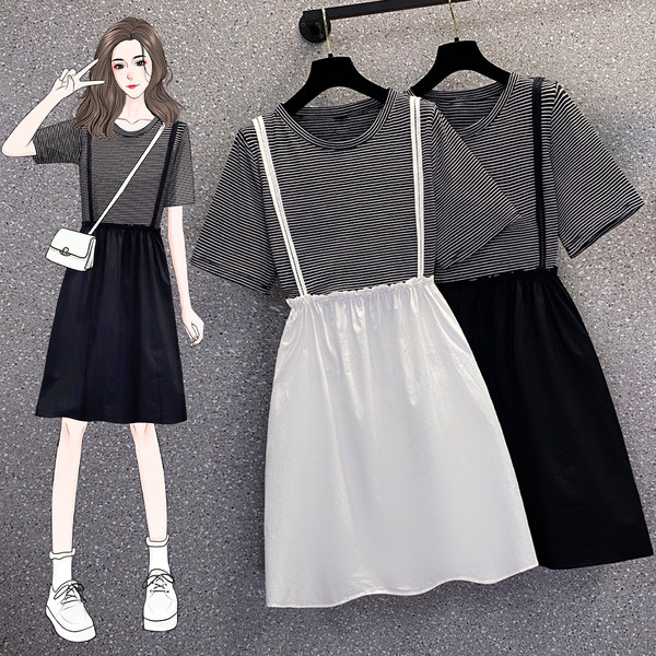 เดรสคนอ้วน เดรสสาวอวบ ชุดเดรสคนอ้วนวัยรุ่น BY PLUS SIZE Girl