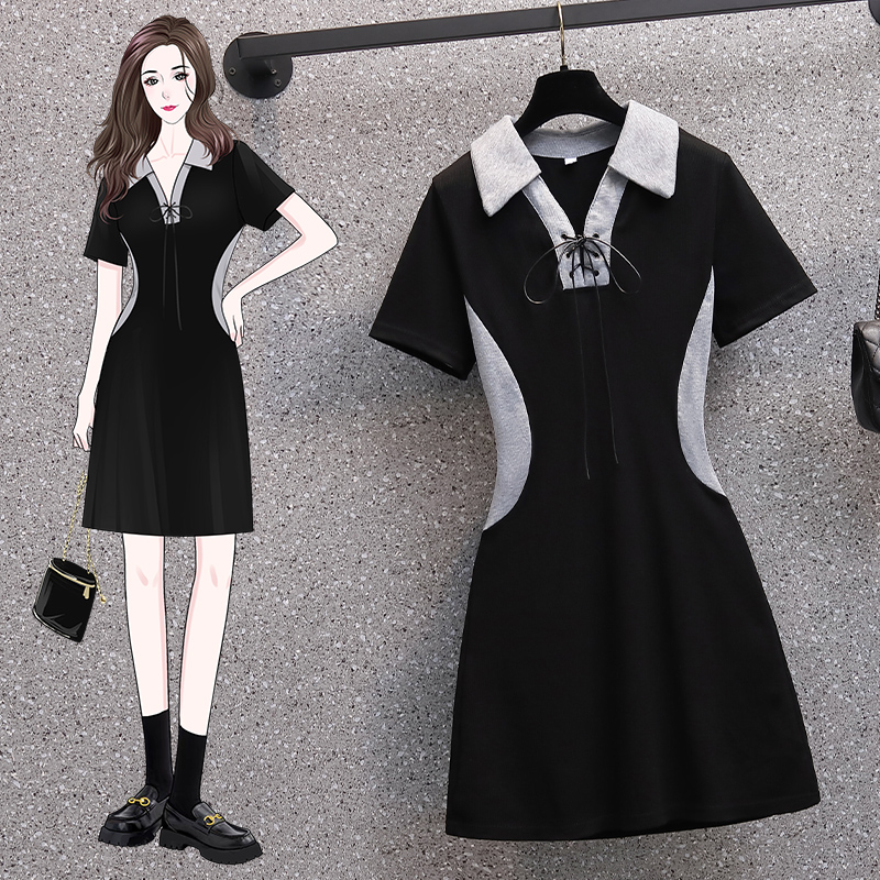 เดรสแขนสั้น มีไซส์ L-4XLอก 38-47 นิ้ว ใส่ได้ทั้งสาวหุ่นดีน่ารักจนถึงสาวอวบพลัสไซส์ จัดส่งฟรี! ทักแชทสั่งซื้อ