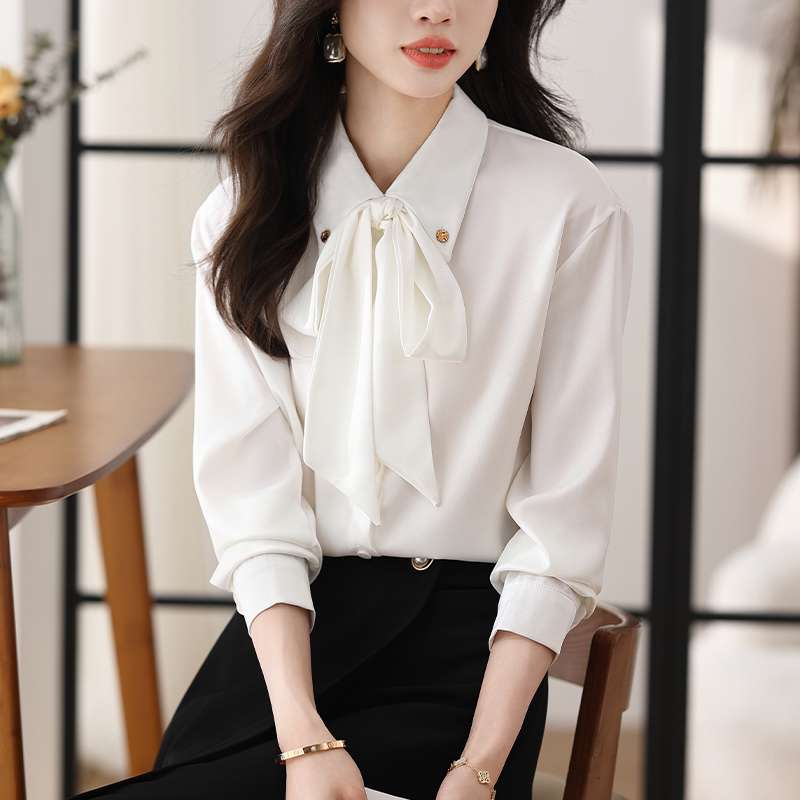 เสื้อเชิ้ตผู้หญิงแขนยาว เสื้อเชิ้ตผู้หญิงใส่ทํางาน 390 บาทต่อชิ้น ฟรีค่าจัดส่ง