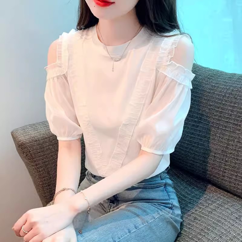 เสื้อเชิ้ตผู้หญิงใส่ทํางาน 390 บาทต่อชิ้น ฟรีค่าจัดส่ง