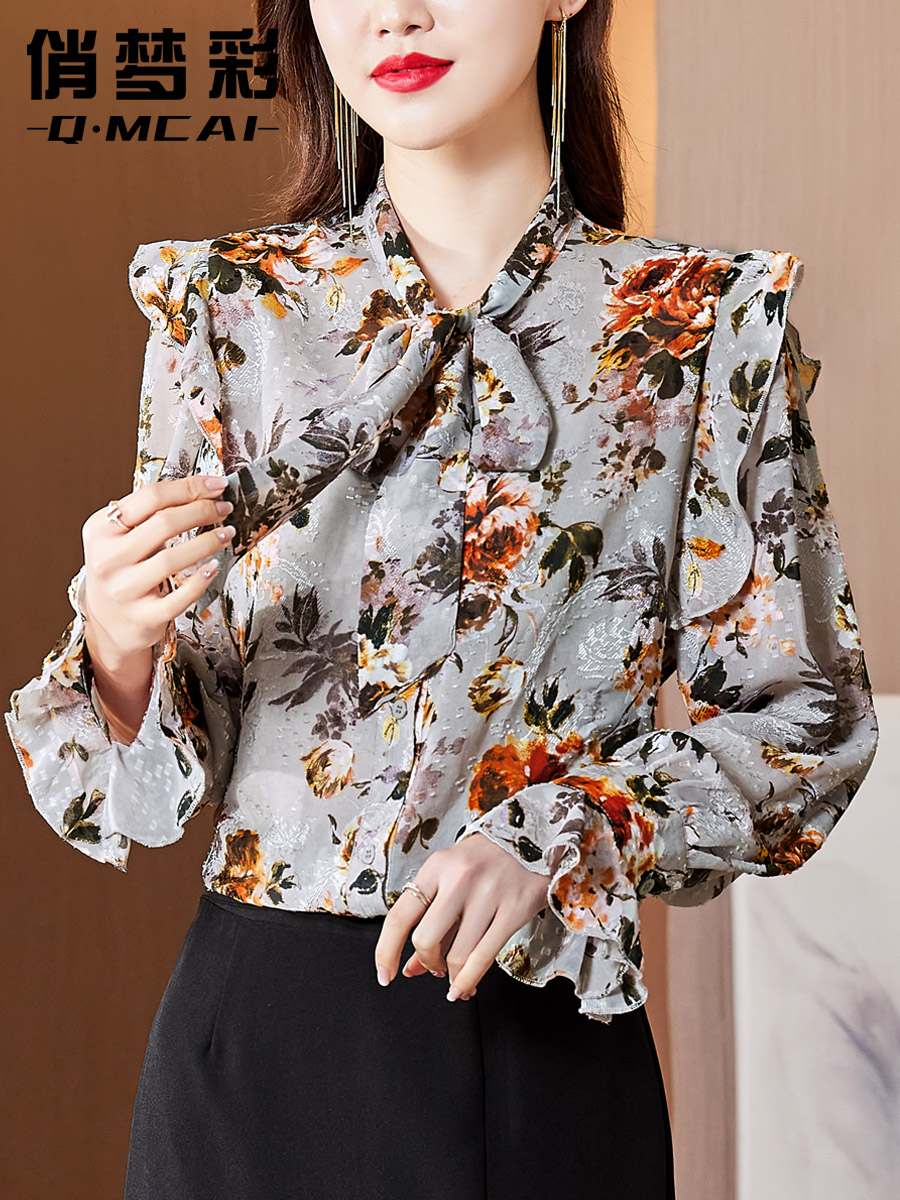 เสื้อเชิ้ต เสื้อเชิ้ตชีฟอง ลายสวยๆฟรีค่าส่ง
