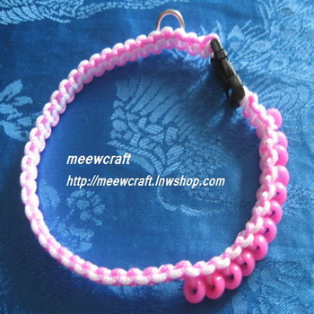 ปลอกคอสุนัขและลูกปัด#CD040 size13"