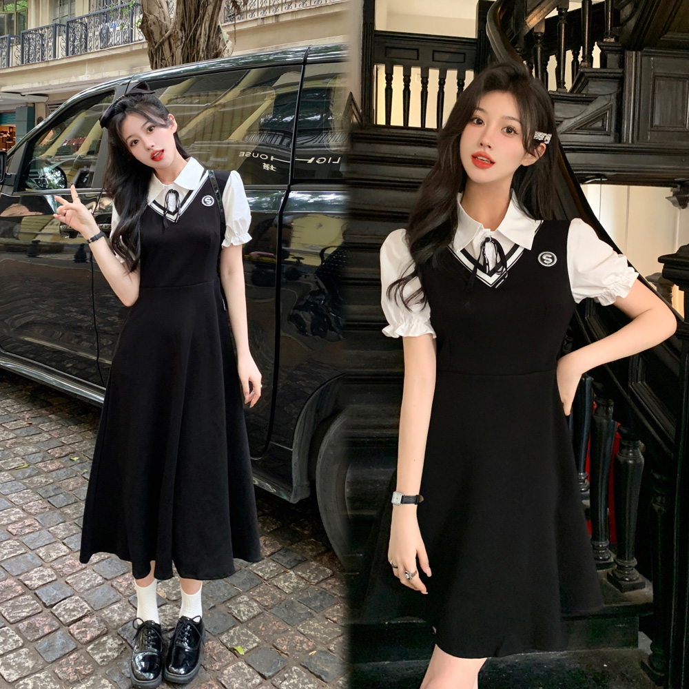 เดรสแขนสั้น มีไซส์ L-4XLอก 38-47 นิ้ว ใส่ได้ทั้งสาวหุ่นดีน่ารักจนถึงสาวอวบพลัสไซส์ จัดส่งฟรี! ทักแชทสั่งซื้อ