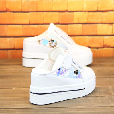 รองเท้าผ้าใบ รองเท้าลำลอง รองเท้าผ้าใบลำลอง รองเท้าผ้าใบเสริมส้นสูง Beautiful Feet Fashion Shoes