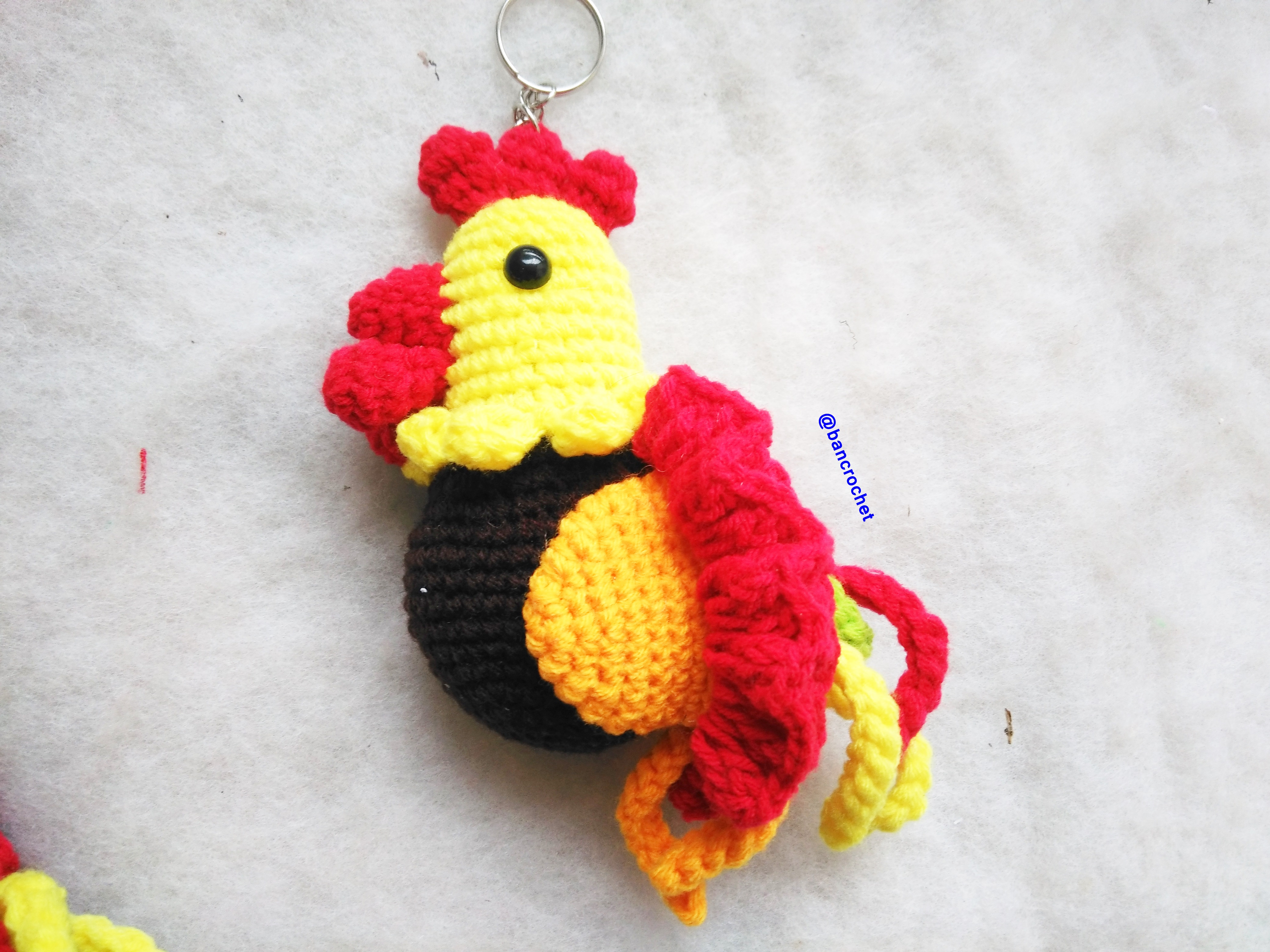 Bancrochet ไก่ถักโครเชต์ crochet chicken doll หลากสี 5 นิ้ว