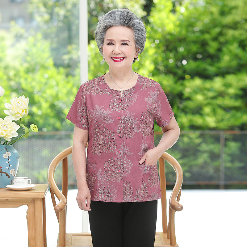 เสื้อคุณยาย เสื้อผู้วัยอายุ60-70ปี มีขนาด L-4XL(อกประมาณ35-45นิ้ว)