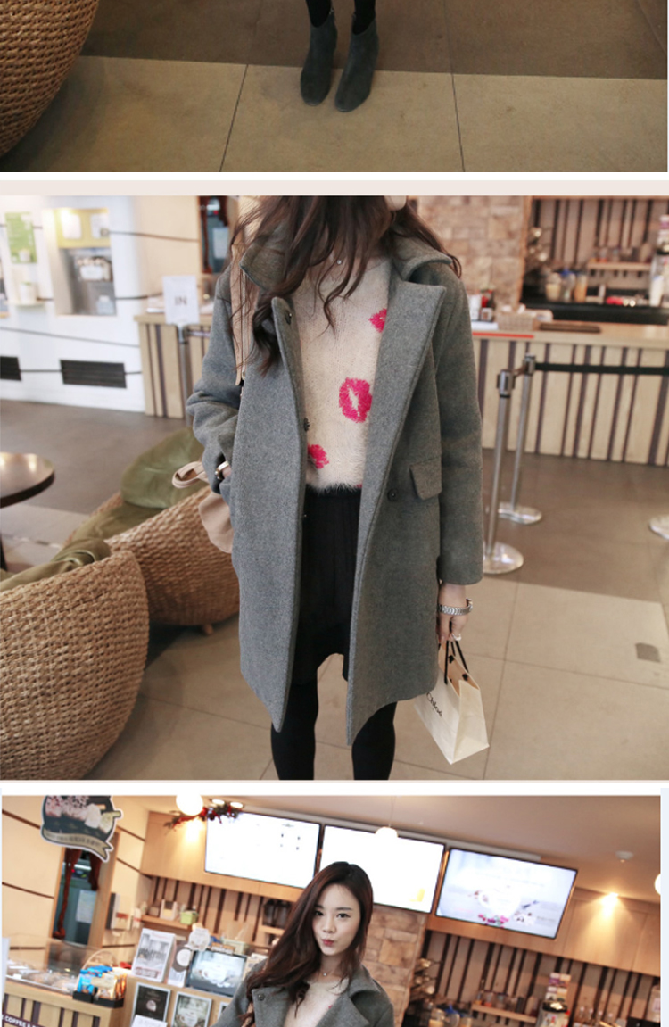 เสื้อโค้ทกันหนาว สีเทา ทรงสวย ใส่ได้หลายแบบ ผ้าดีบุซับในกันลม สีเทา