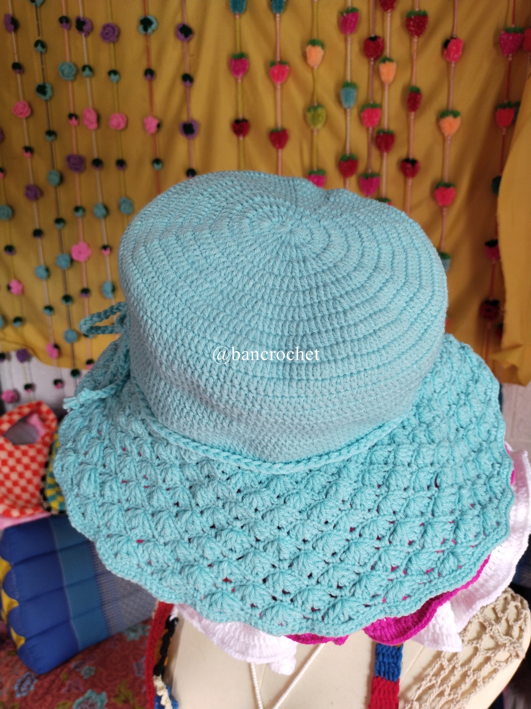 Bancrochet หมวกถักโครเชต์ crochet hat หลากสี