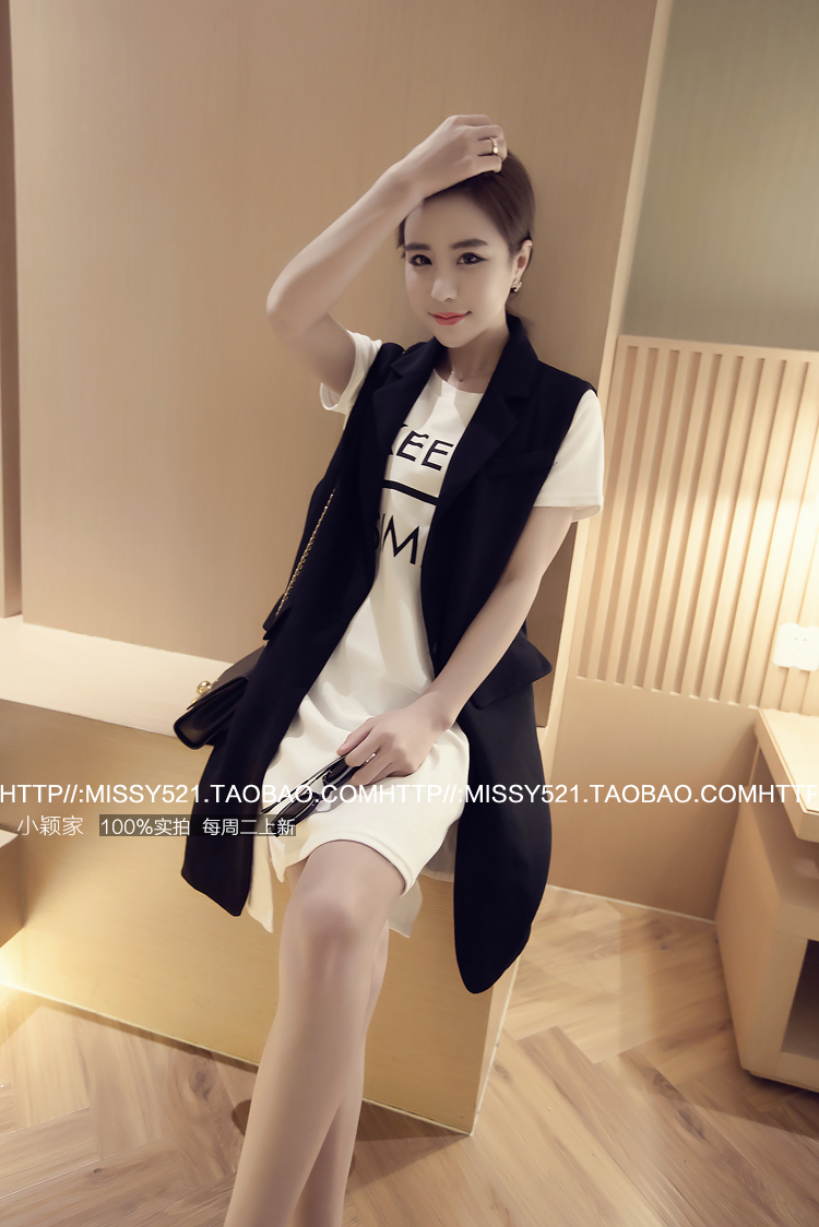 เสื้อคลุมแฟชั่นแขนกุด ตัวยาว เกาหลีมากๆ เรียกได้ว่างานดีแบบเก๋จ้า พร้อมส่งเลยน๊าา ดำ