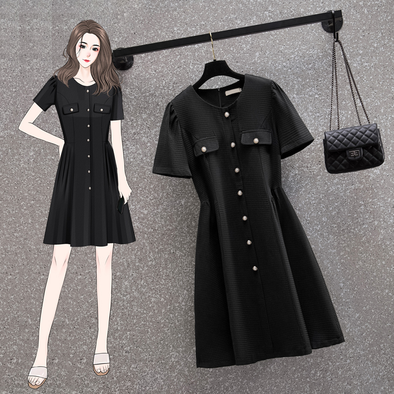 เดรสแขนสั้น มีไซส์ L-4XLอก 38-47 นิ้ว ใส่ได้ทั้งสาวหุ่นดีน่ารักจนถึงสาวอวบพลัสไซส์