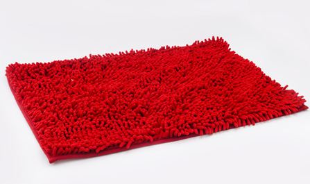 พรมเช็ดเท้า ไมโครไฟเบอร์ 40*60 cm สีแดง