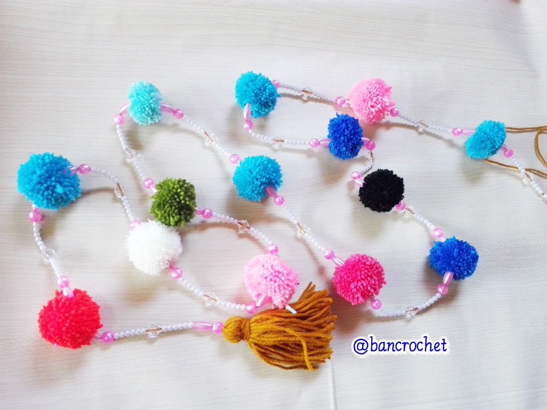 Bancrochet ม่านประตูโครเชต์ มู่ลี่ฉากกันห้อง crochet door hanging หลากสี 160 cm