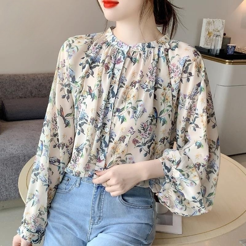 เสื้อเชิ้ตผู้หญิงแขนยาว เสื้อเชิ้ตผู้หญิงใส่ทํางาน 390 บาทต่อชิ้น ฟรีค่าจัดส่ง