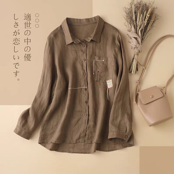 เสื้อลินิน แบบเสื้อสวยๆ เสื้อผ้าฝ้ายลินิน เสื้อเชิ้ตผ้าลินิน BY LININ