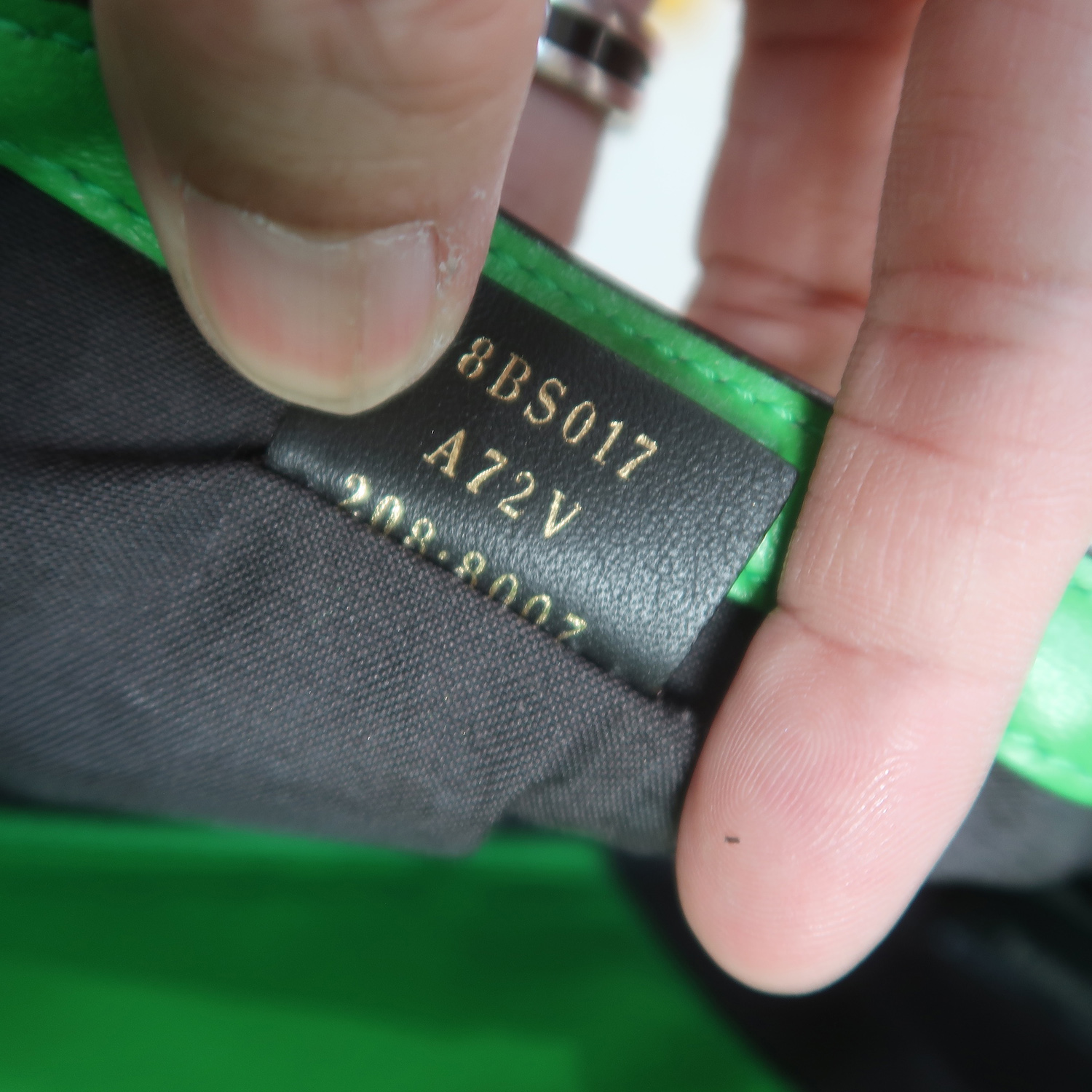 Fendi Green Nappa FF Mini Baguette