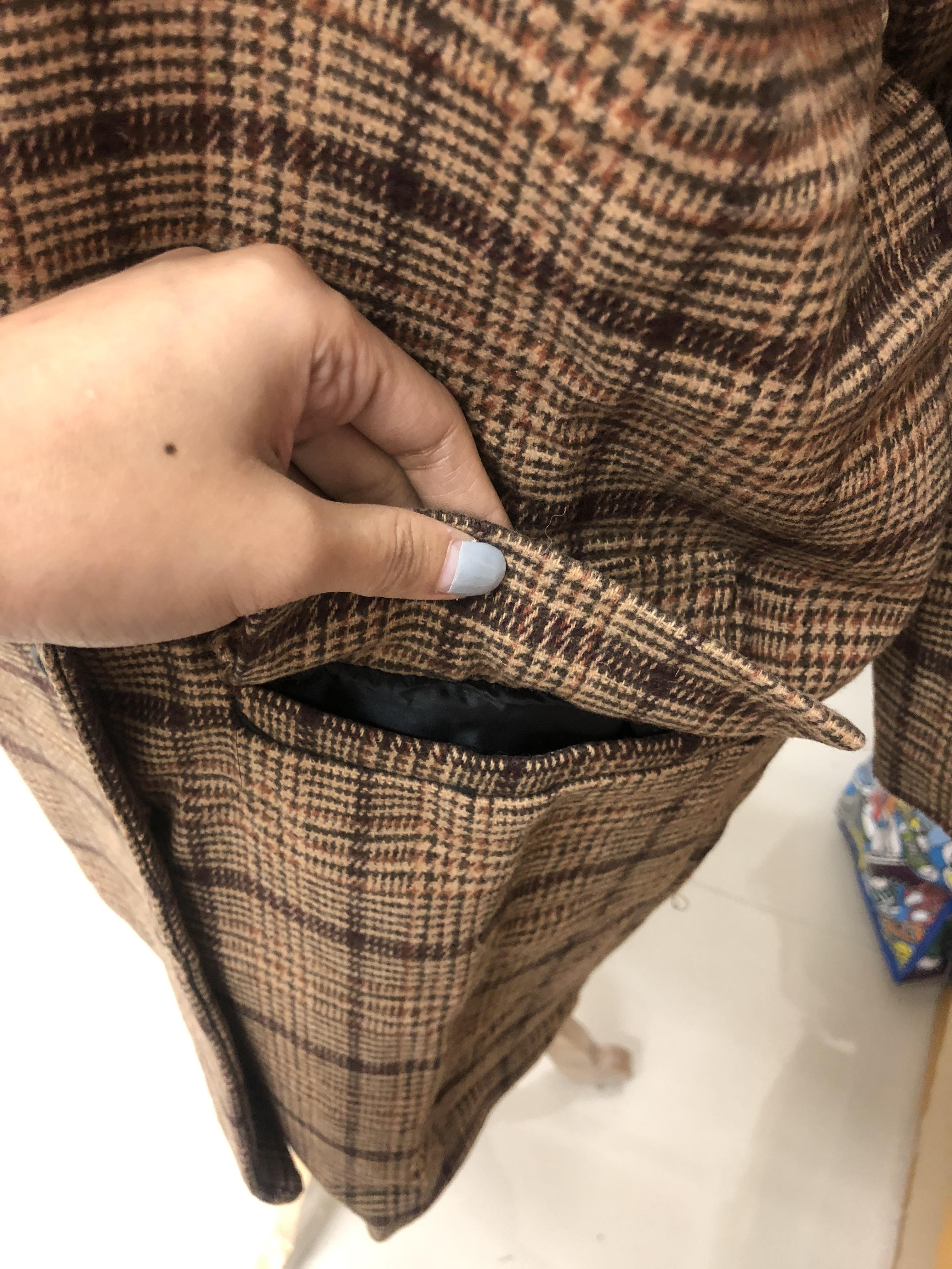 เสื้อคลุมกันหนาว สไตล์ญี่ปุ่น ผ้ากระสอบลายสก๊อต บุซับในกันลม ใครชอบแนวนี้ต้องรีบจัดเลยจ้า