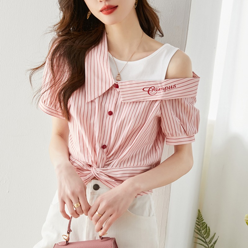 เสื้อเชิ้ตผู้หญิงแขนยาว เสื้อเชิ้ตผู้หญิงใส่ทํางาน 390 บาทต่อชิ้น ฟรีค่าจัดส่ง