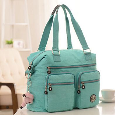 กระเป๋าถือ กระเป๋าสะพาย ผู้หญิง กระเป๋าเดินทาง ใส่เสื้อผ้า กระเป๋าผ้าไนลอนกันน้ำ ทรงสี่เหลี่ยม ใบใหญ่ มีช่องซิปหลายช่อง กระเป๋าวัยรุ่น ท่องเที่ยว เก๋ ๆ 953685