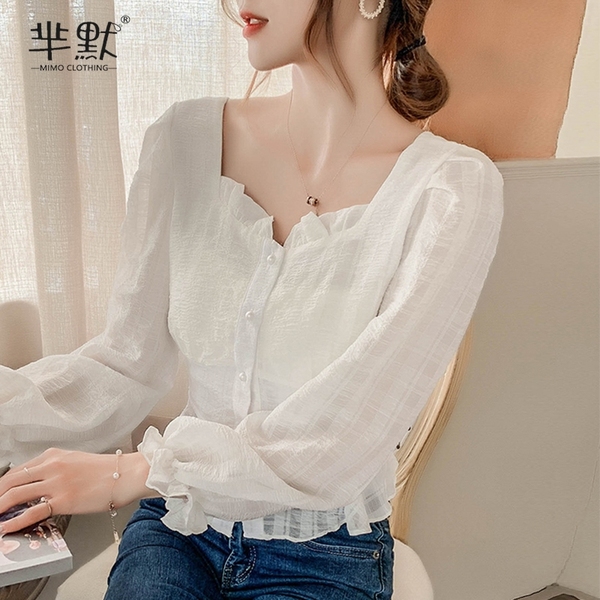เสื้อเชิ้ตแฟชั่น เสื้อเชิ้ตชีฟอง เสื้อเชิ้ตลูกไม้ เสื้อเชิ้ตลายสวยๆ By Alier Chiffon blouse