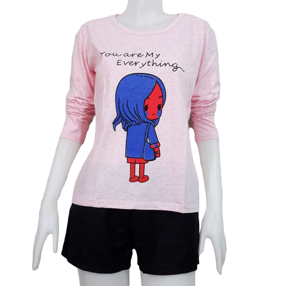 Blouse3668 เสื้อยืดแขนยาวสีพื้นสกรีนลายเก๋ๆ (มีหลายสีหลายลาย) ผ้าคอตตอนเนื้อดีนุ่มใส่สบาย งานดีแมทช์ง่าย แมทช์ได้ทั้งขาสั้นและขายาว