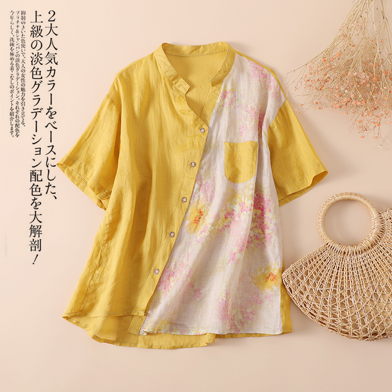 เสื้อลินิน เสื้อผ้าฝ้ายลินิน เสื้อเชิ้ตผ้าลินิน BY Zimo