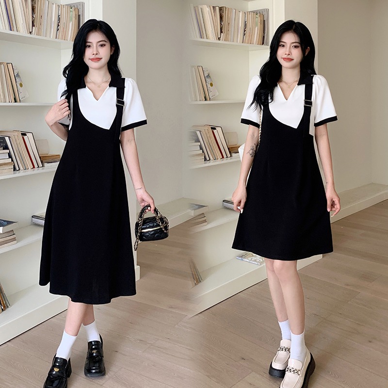 เดรสแขนสั้น มีไซส์ L-4XLอก 38-47 นิ้ว ใส่ได้ทั้งสาวหุ่นดีน่ารักจนถึงสาวอวบพลัสไซส์ จัดส่งฟรี! ทักแชทสั่งซื้อ